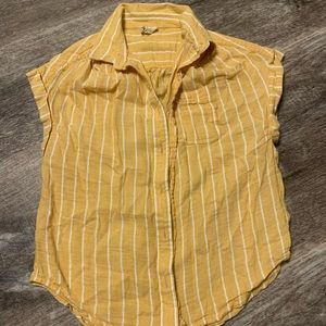 Women’s size small yellow button up tee